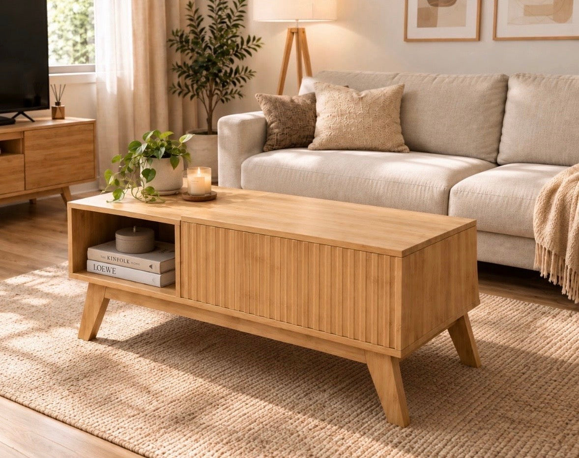 Table Basse Relevable avec Rangement – Multifonction & Gain de Place